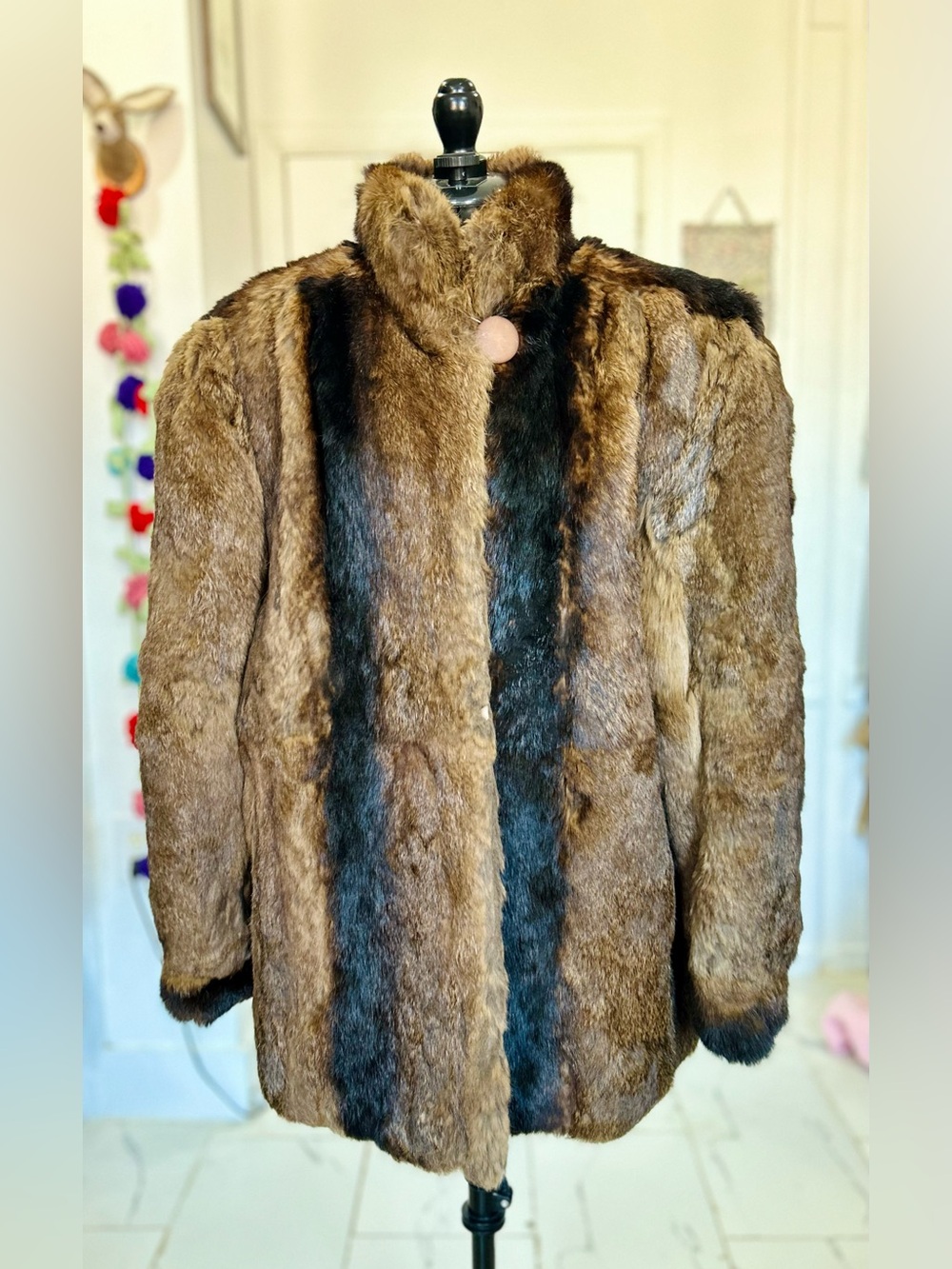 Vintage rabbit fur coat